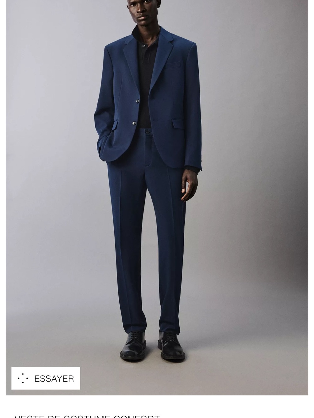 Zara Navy Tailored Men's Suit Jacket / Blazer